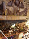 An organist plays the bamboo organ